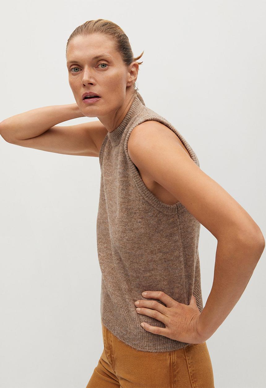 MANGO - Top tommy - medium brown