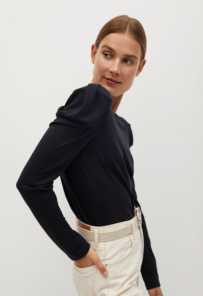 MANGO - T-shirt paloma - charcoal