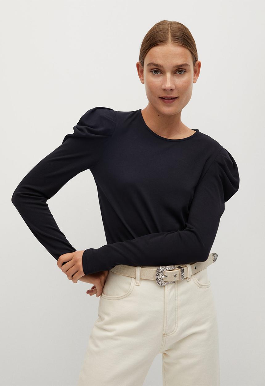 MANGO - T-shirt paloma - charcoal