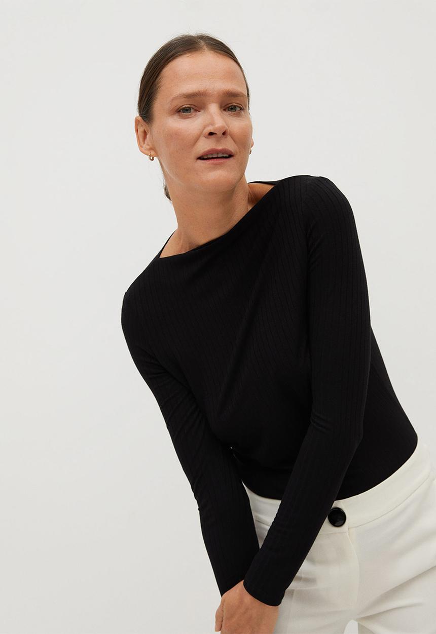 MANGO - T-shirt agna - black