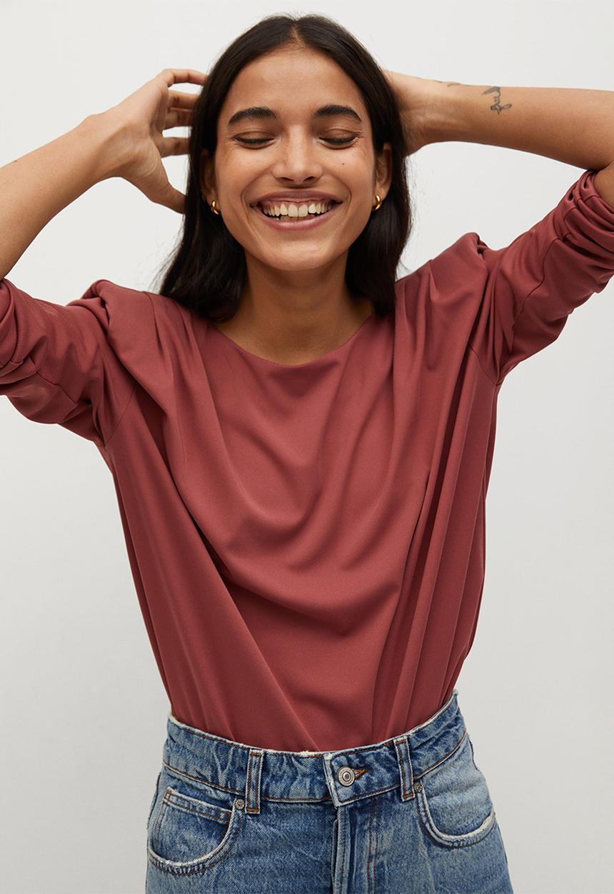 MANGO - T-shirt alanis - rust