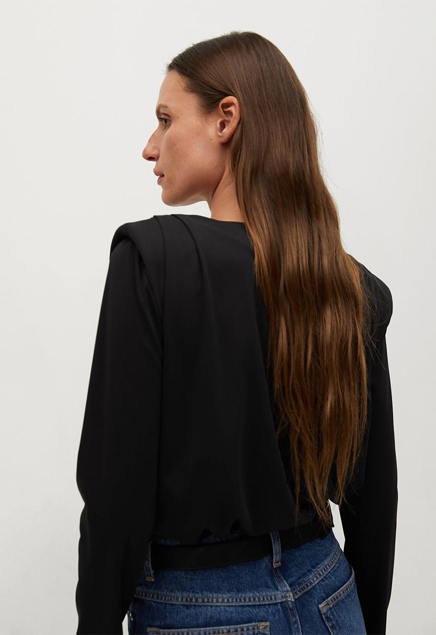 MANGO - T-shirt alanis - black