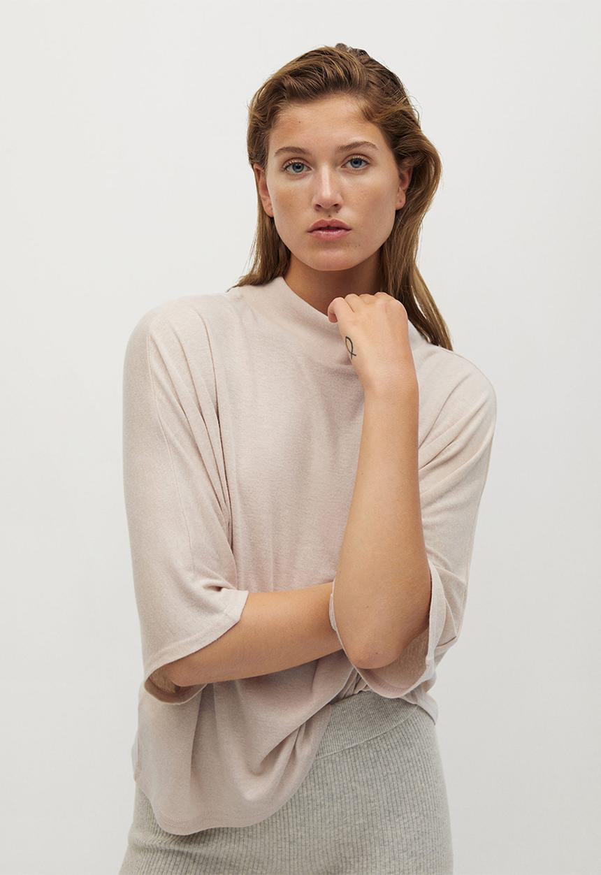 MANGO - T-shirt carol - light beige