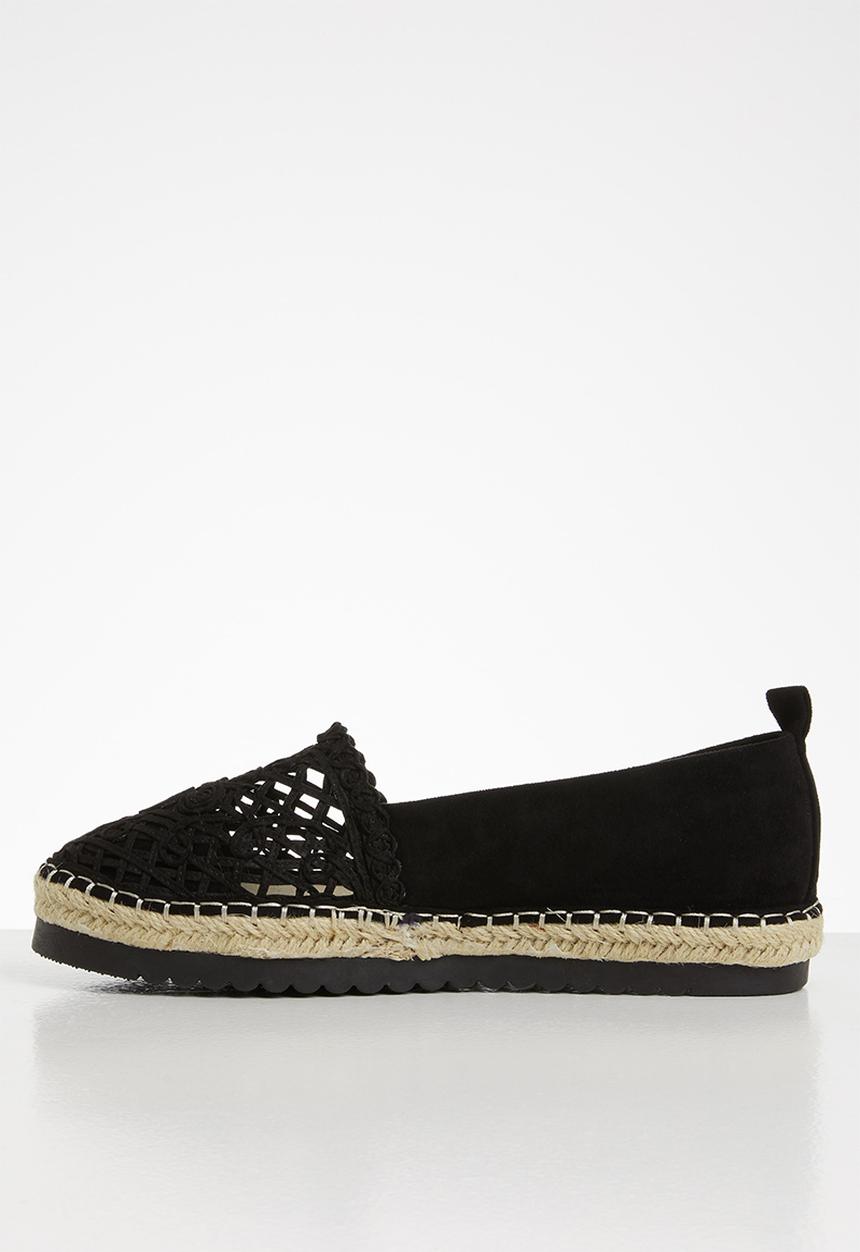 Seduction - Crochet espadrille - black