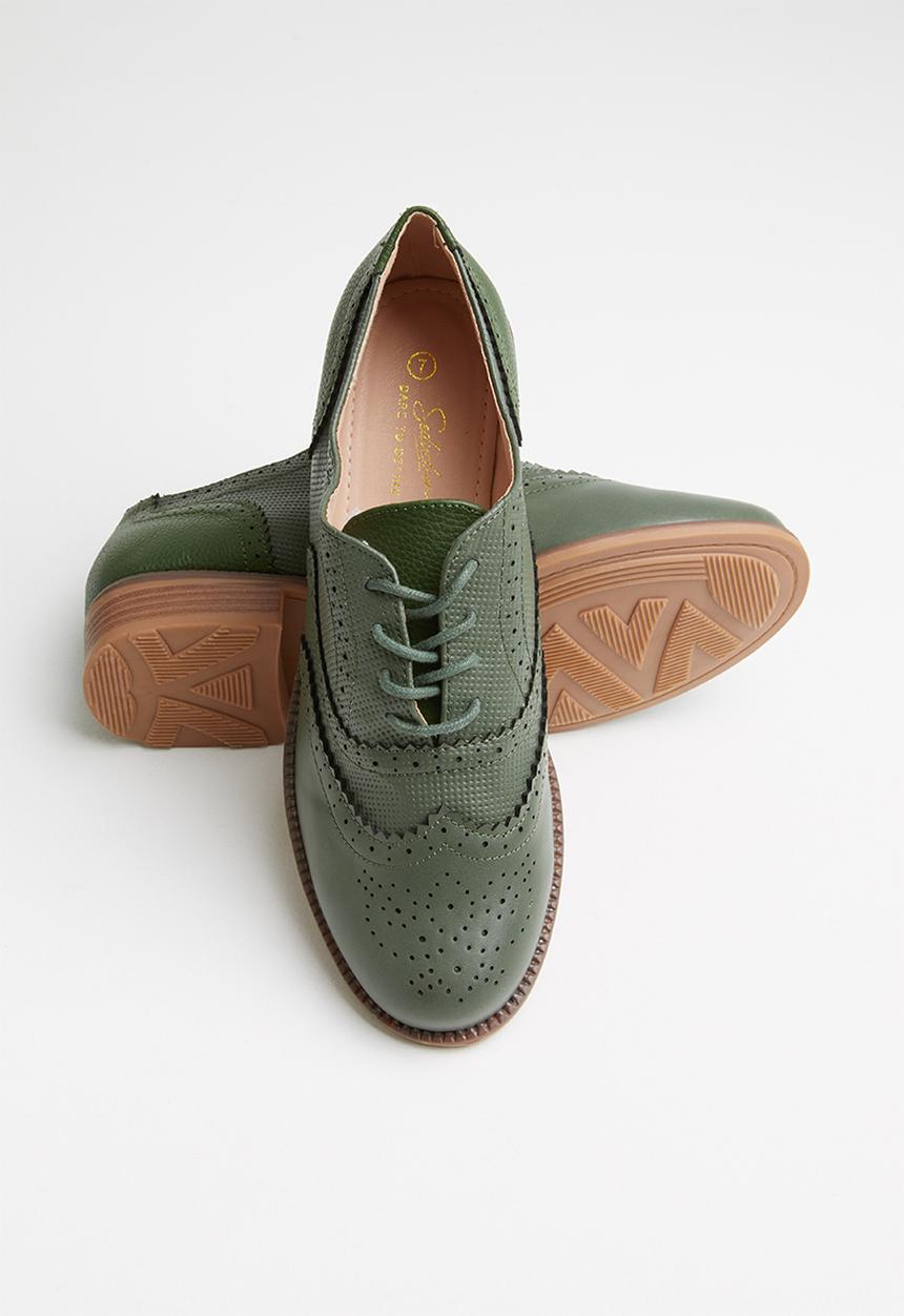 Seduction - Patch detail brogue - olive