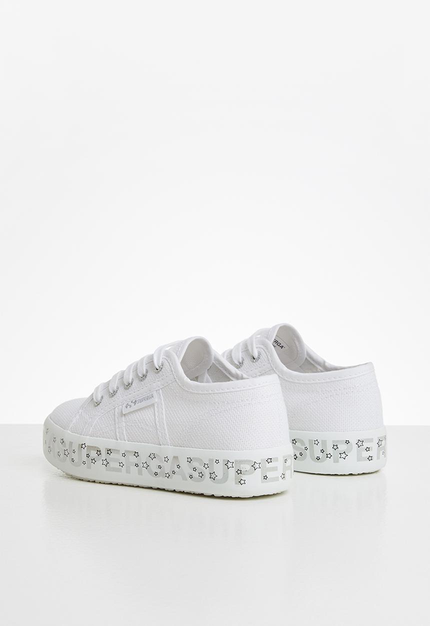 SUPERGA - Junior mid-wedge - white & silver