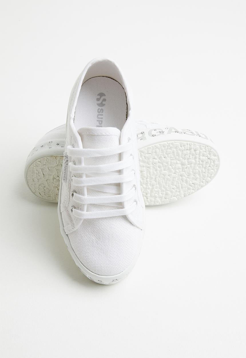 SUPERGA - Junior mid-wedge - white & silver