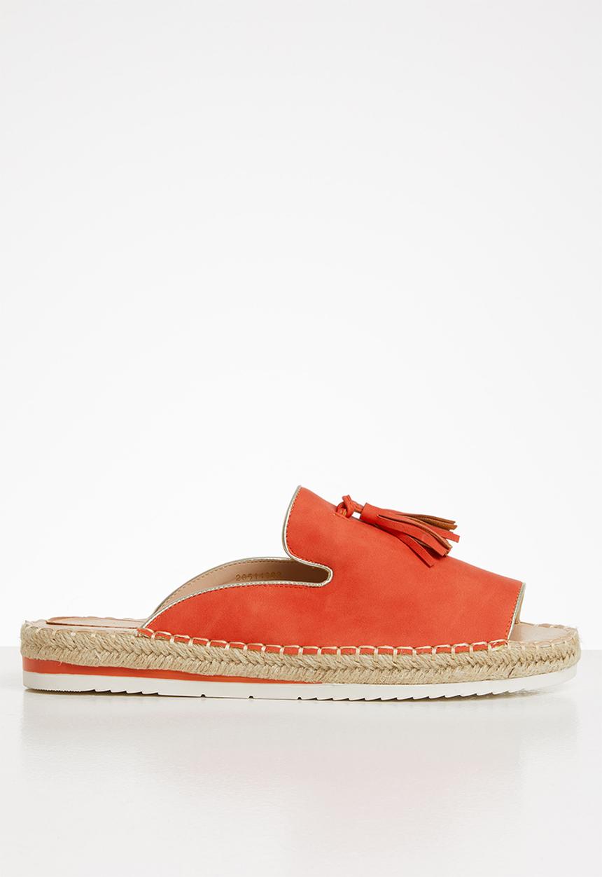 Seduction - Tassel espadrille slide - orange 