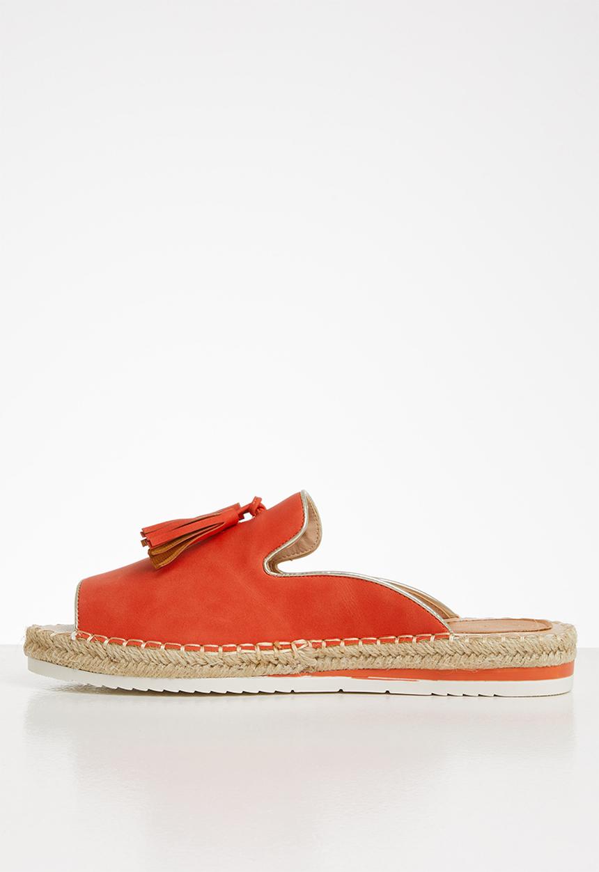 Seduction - Tassel espadrille slide - orange 