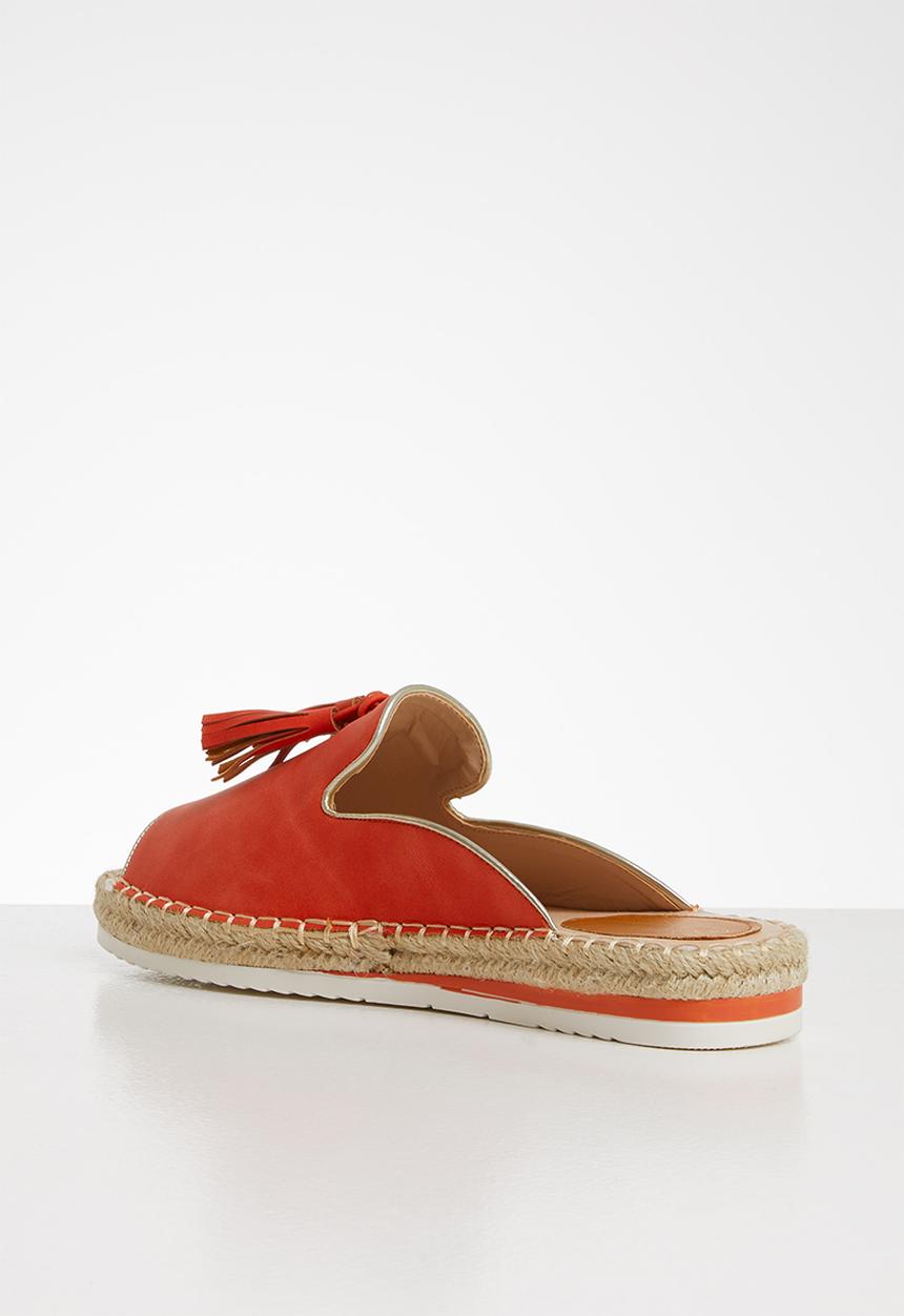 Seduction - Tassel espadrille slide - orange 