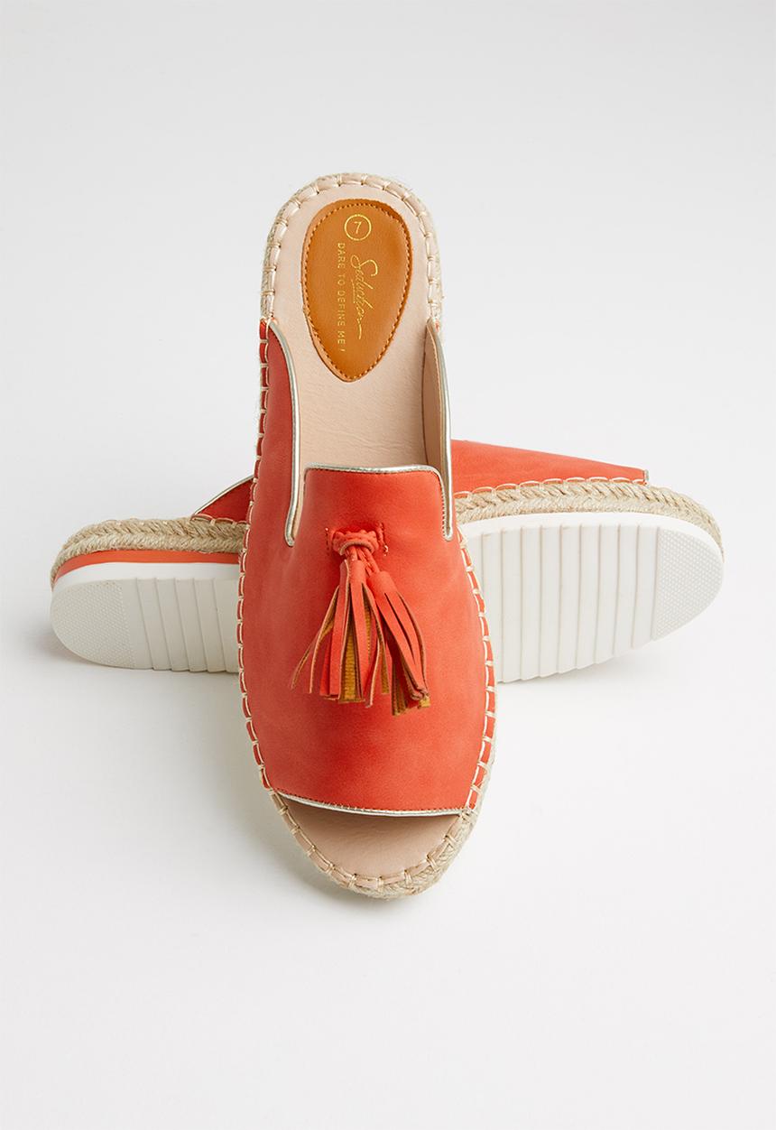 Seduction - Tassel espadrille slide - orange 