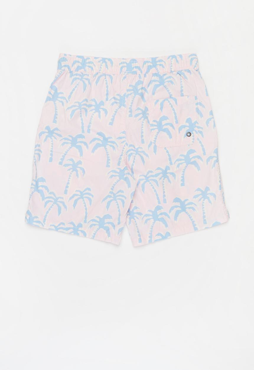 Free by Cotton On - Boys volly short - wild palms & pink quartz