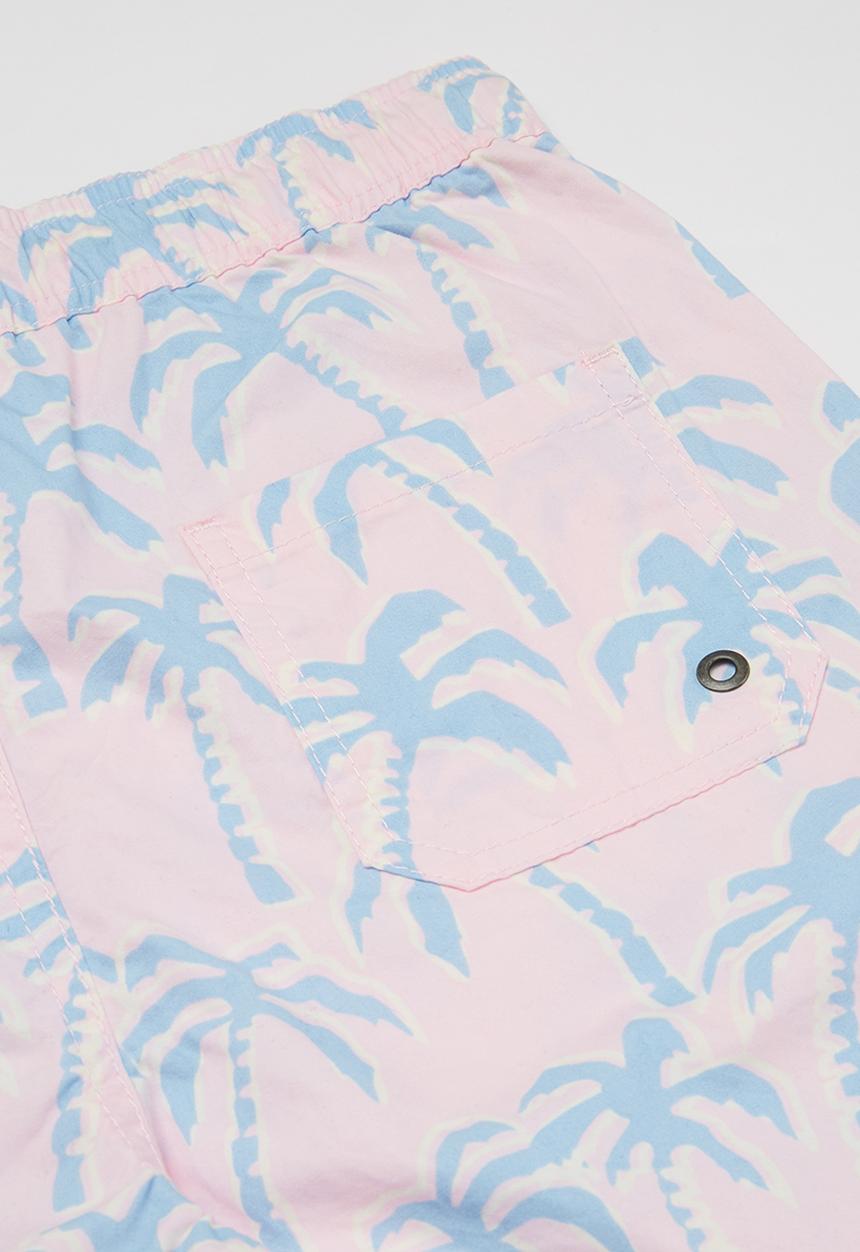 Free by Cotton On - Boys volly short - wild palms & pink quartz