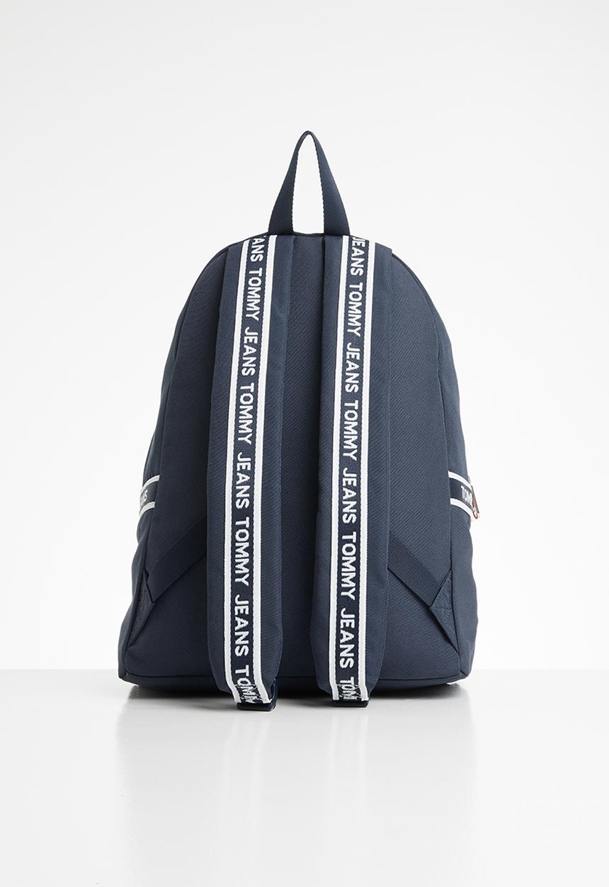 Tommy Hilfiger - Tjm logo tape dome backpack - navy & red