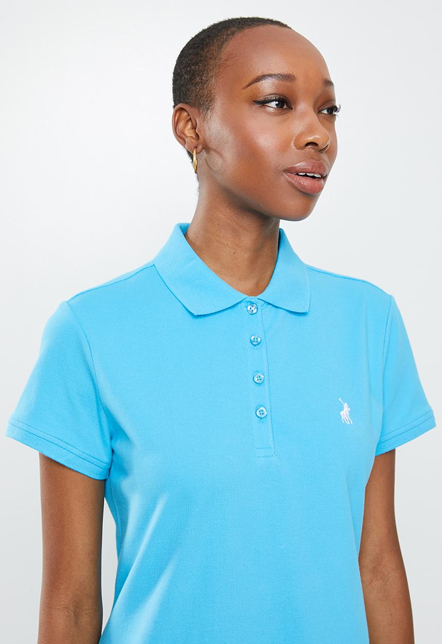 POLO - Kathy short sleeve stretch golfer dress - turquoise