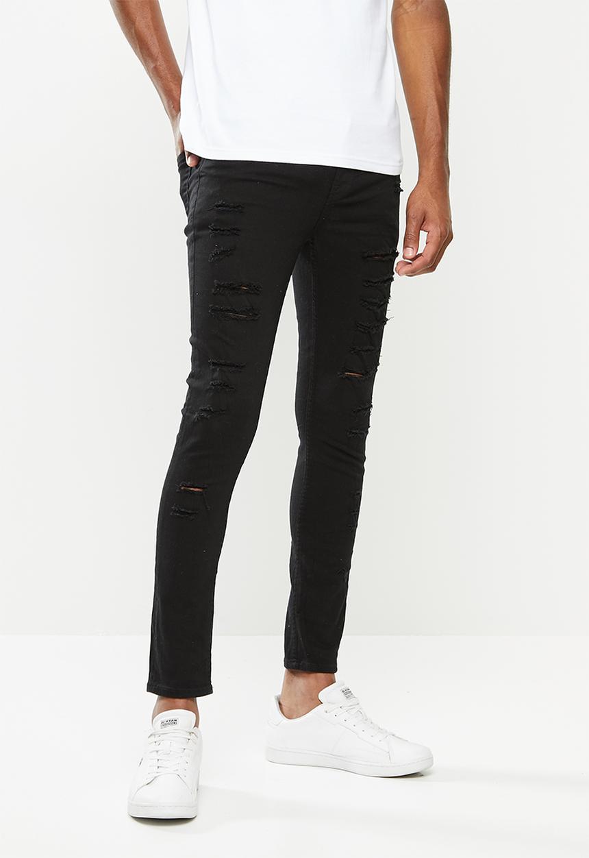 STYLE REPUBLIC - Ripped super skinny jeans - black