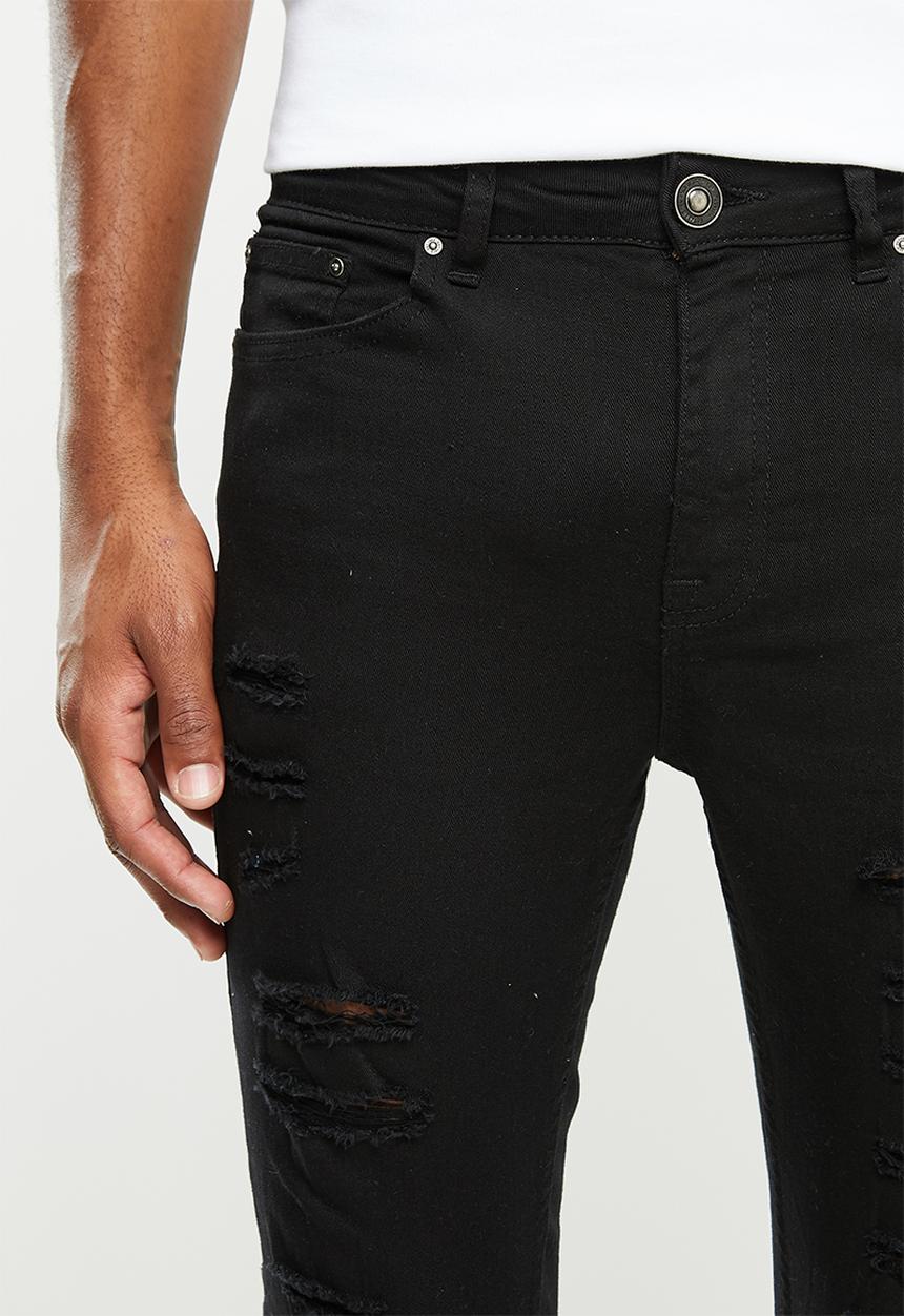 STYLE REPUBLIC - Ripped super skinny jeans - black