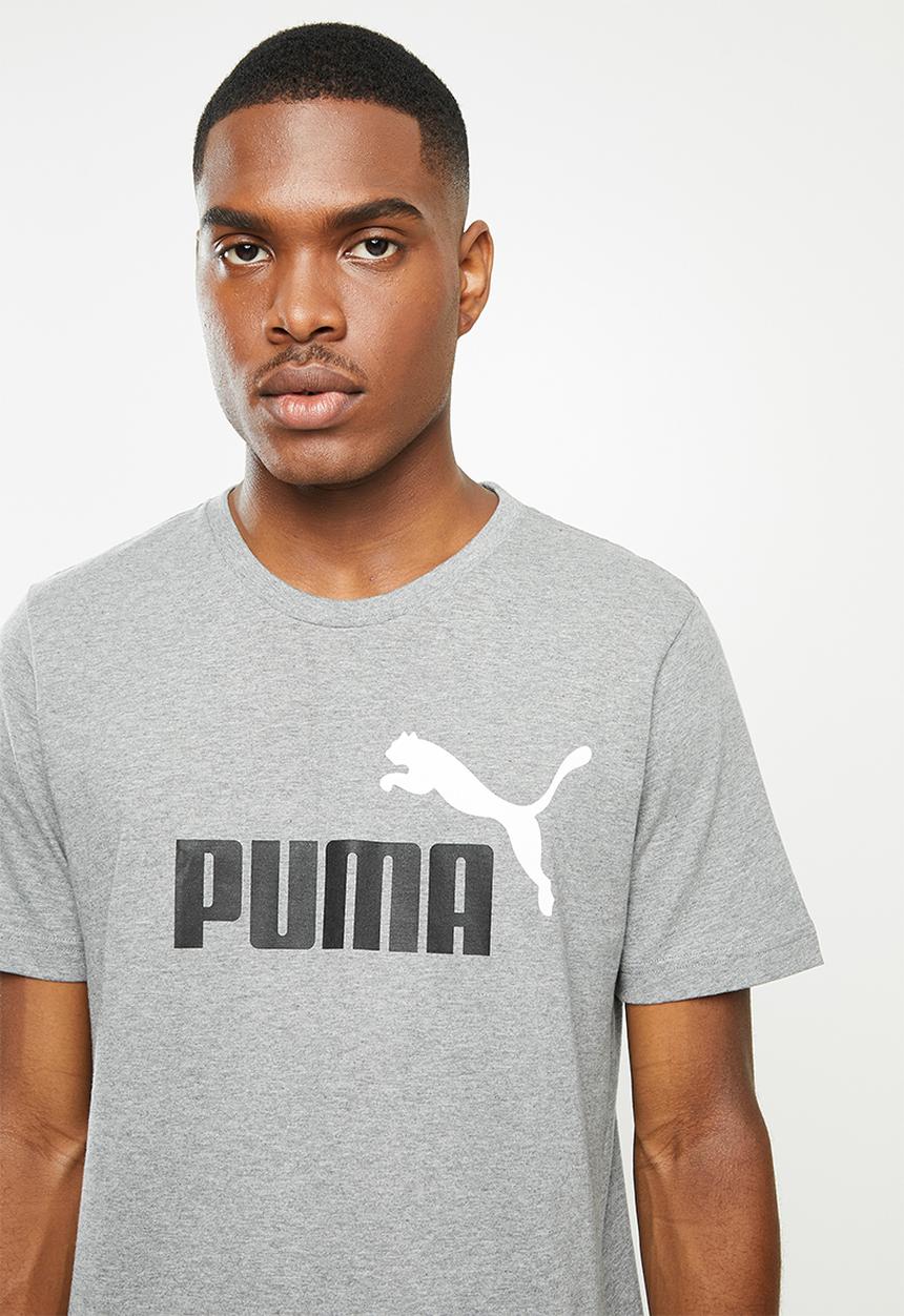 PUMA - Ess 2 col logo tee - grey