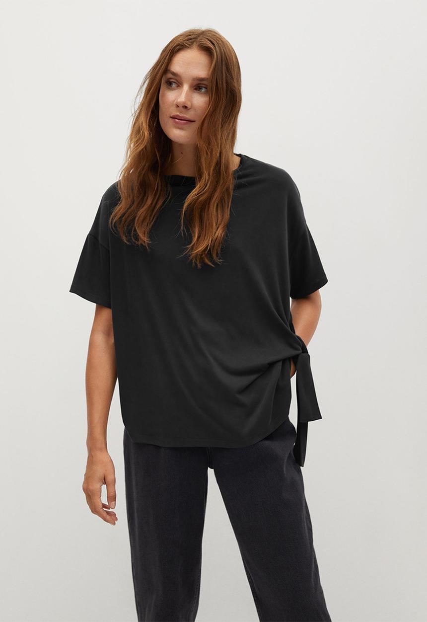 MANGO - T-shirt modal - charcoal