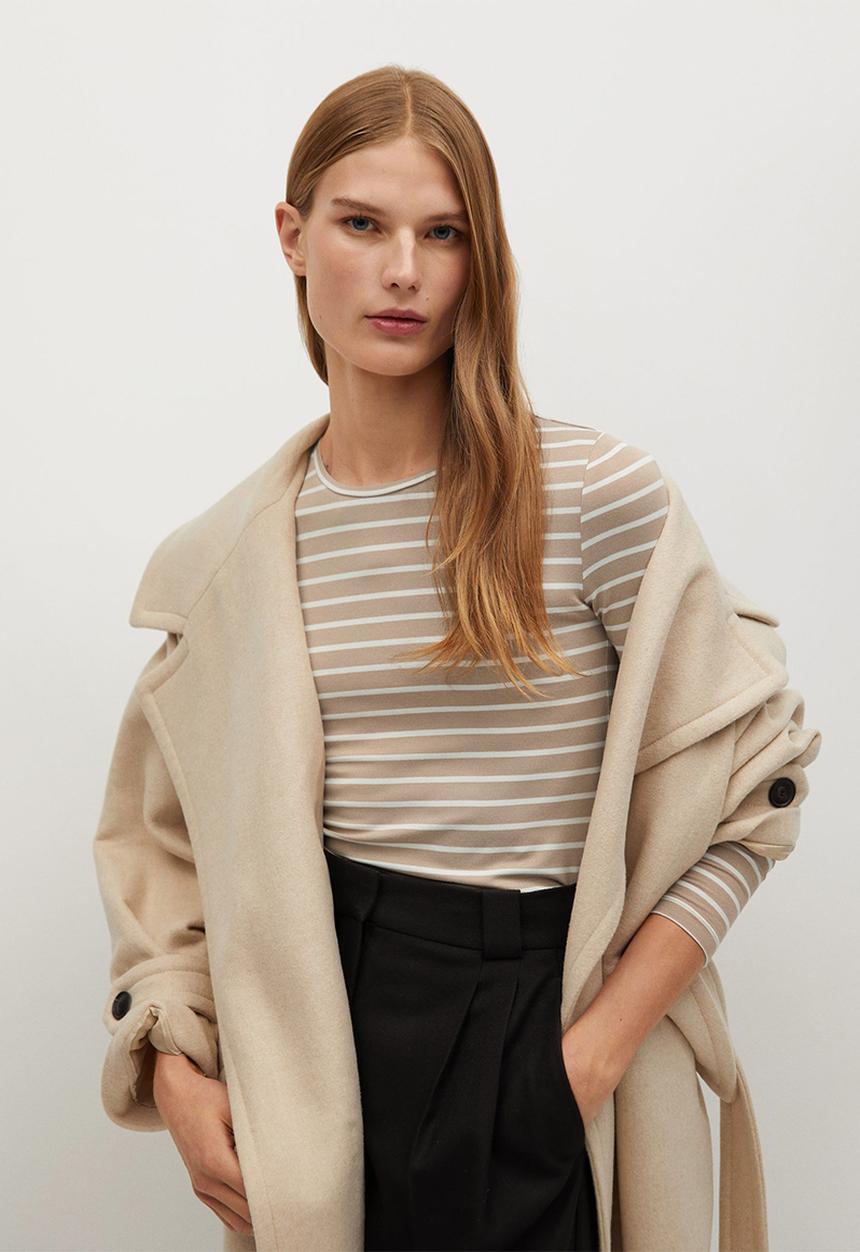 MANGO - T-shirt bluma - light beige