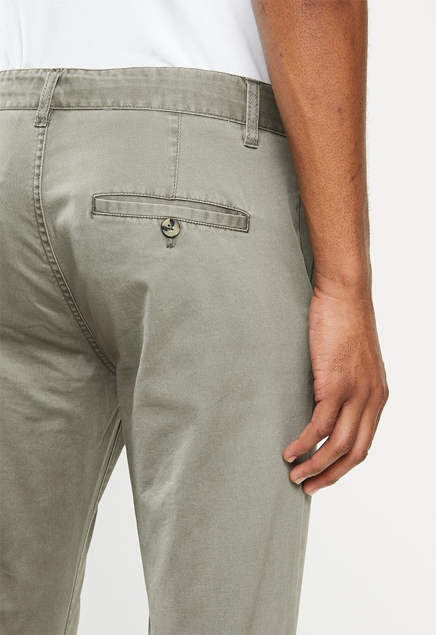 Cotton On - Skinny stretch chino - washed khaki