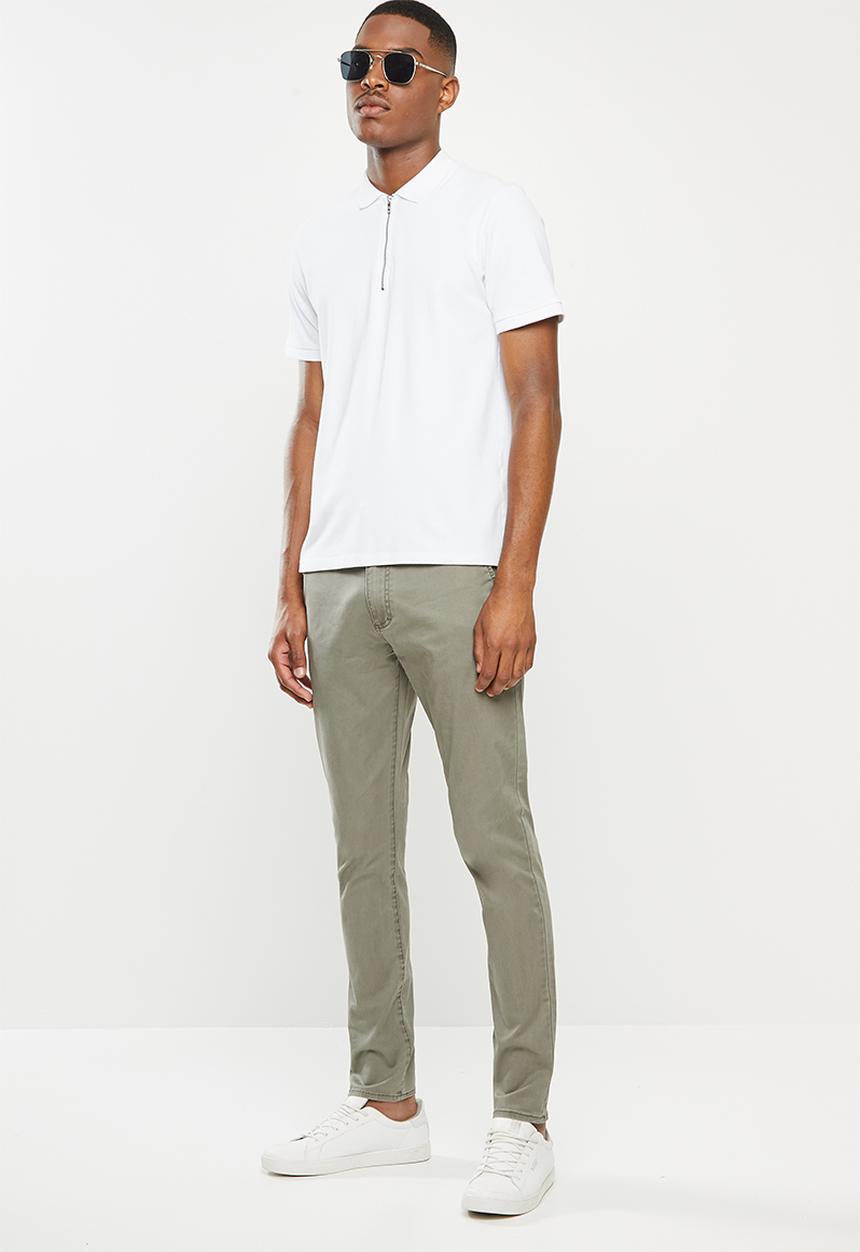 Cotton On - Skinny stretch chino - washed khaki