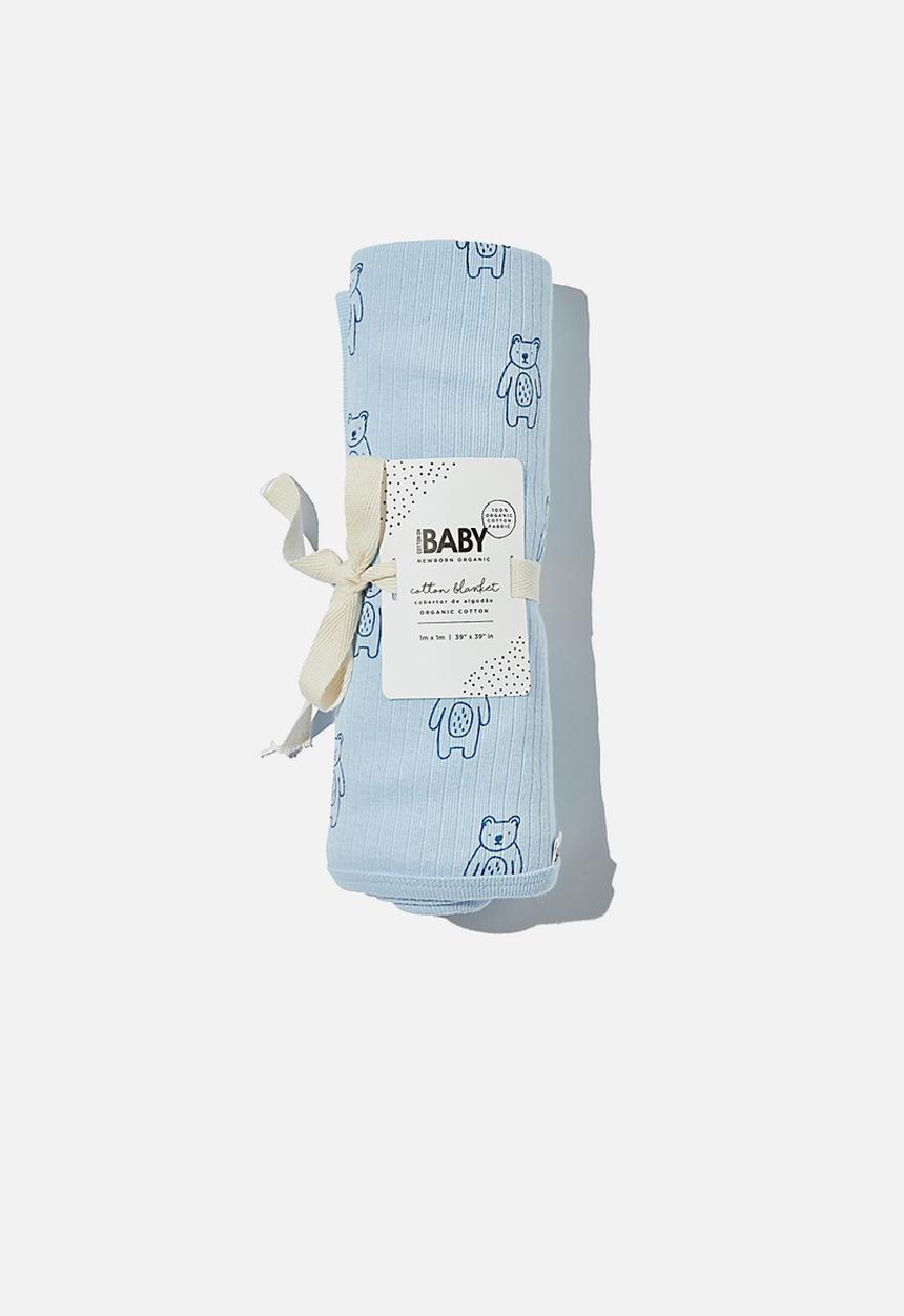 Cotton On - Organic newborn blanket - multi
