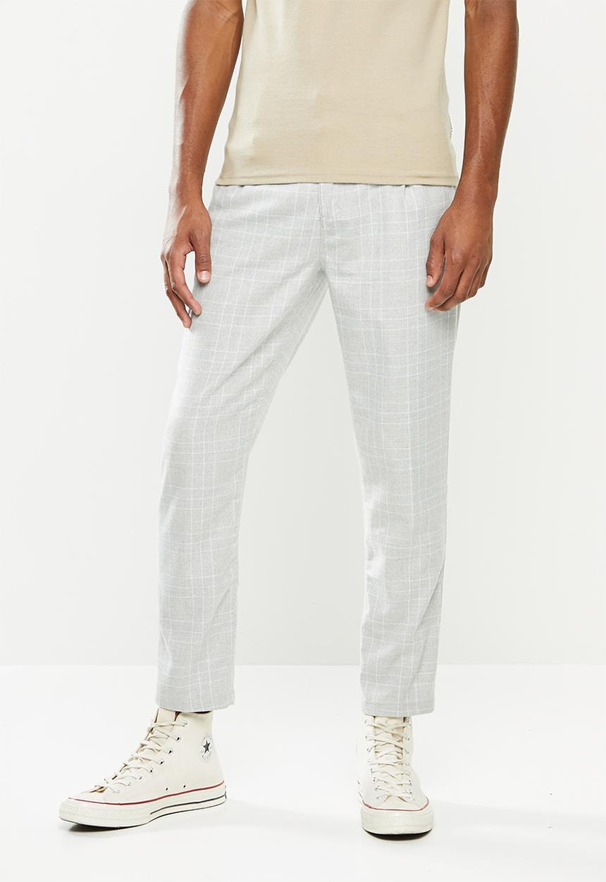 Cotton On - Oxford trouser - light grey white check