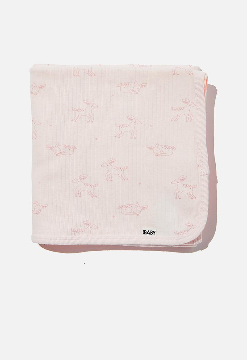 Cotton On - Organic newborn blanket - pink