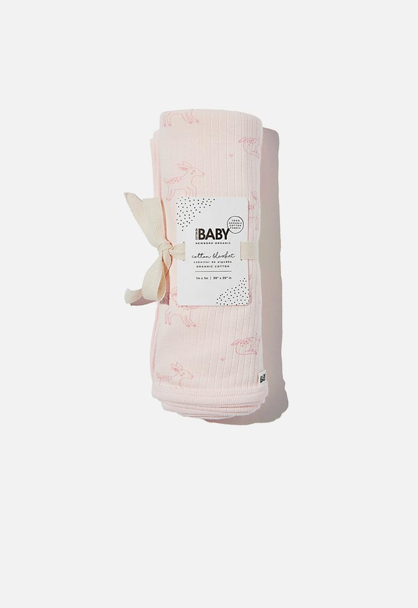 Cotton On - Organic newborn blanket - pink