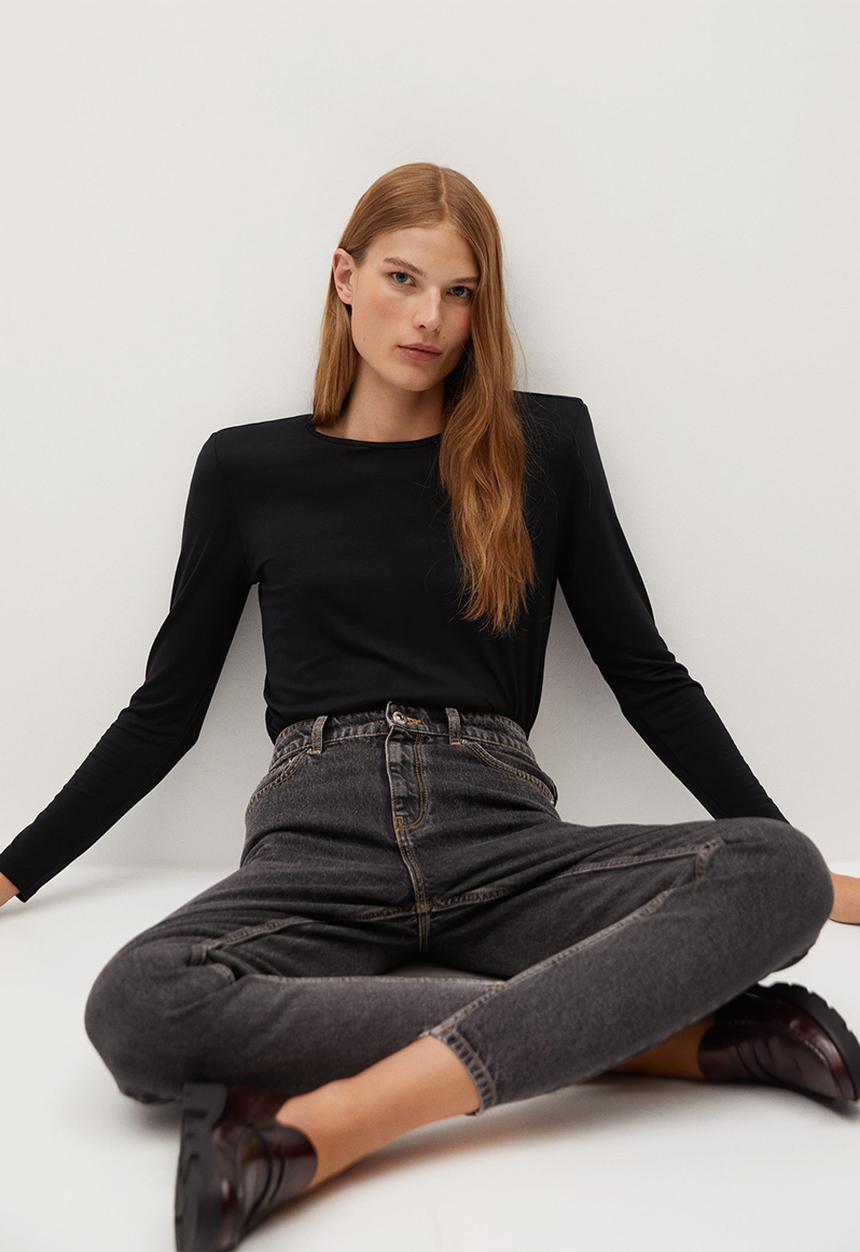 MANGO - T-shirt pad - black