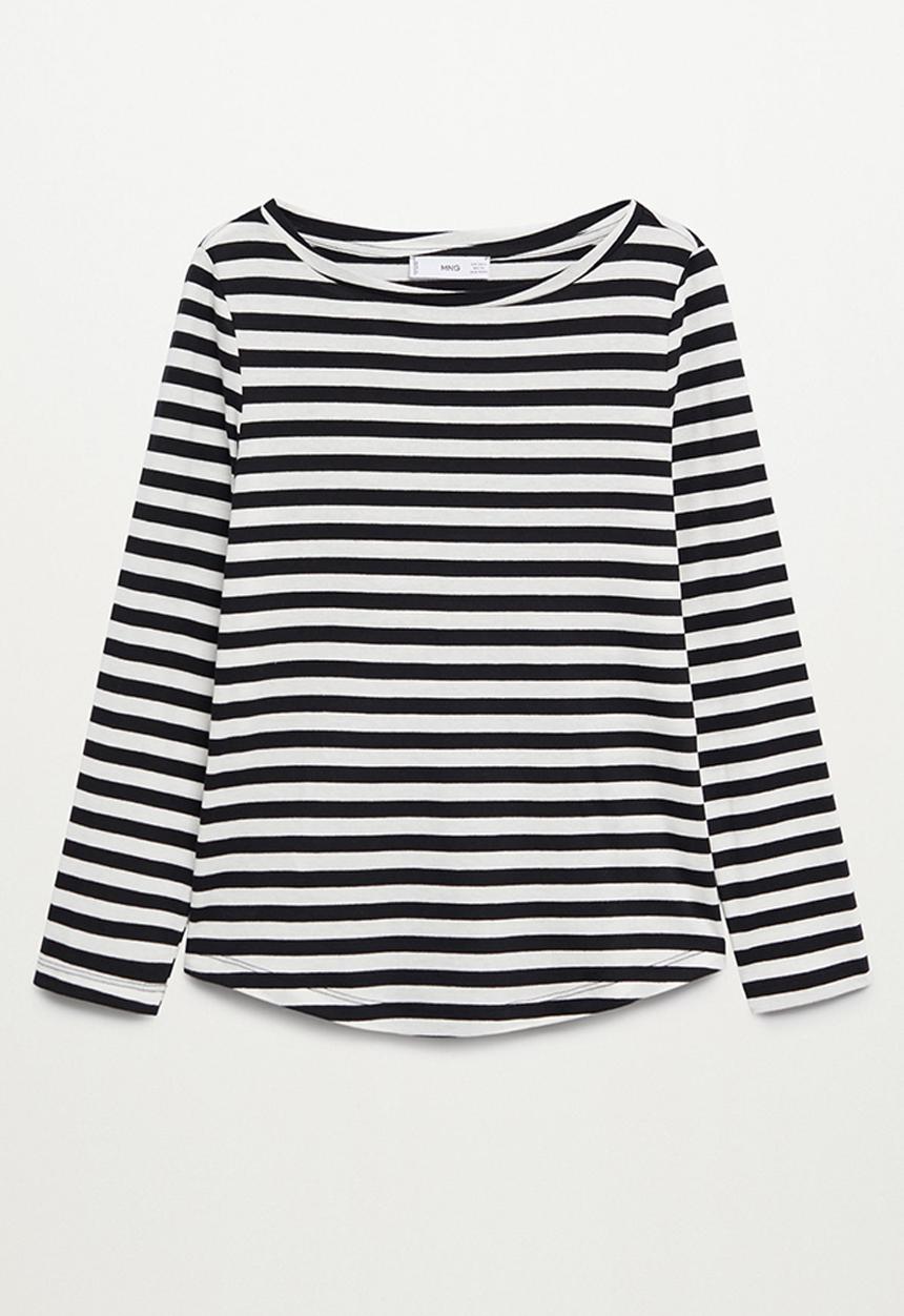 MANGO - T-shirt saco - black & white