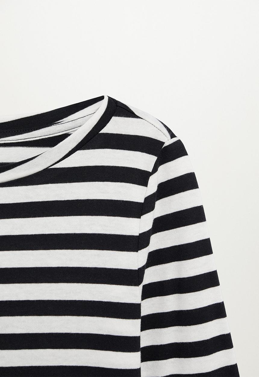 MANGO - T-shirt saco - black & white