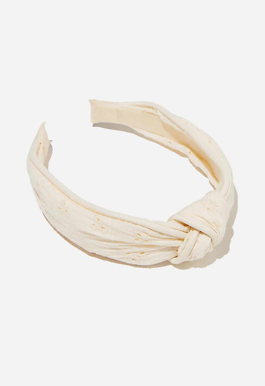 Cotton On - Knotted headband - white 
