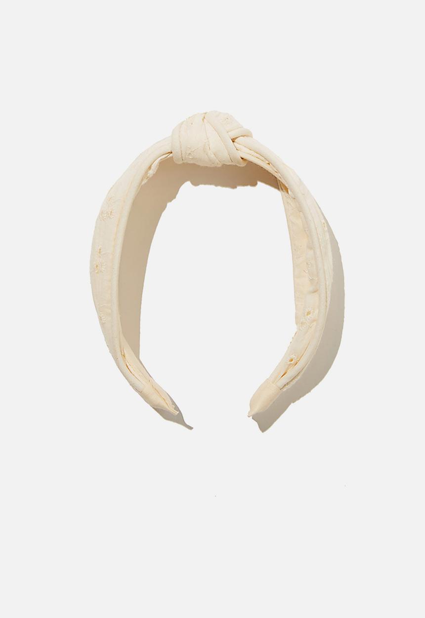 Cotton On - Knotted headband - white 
