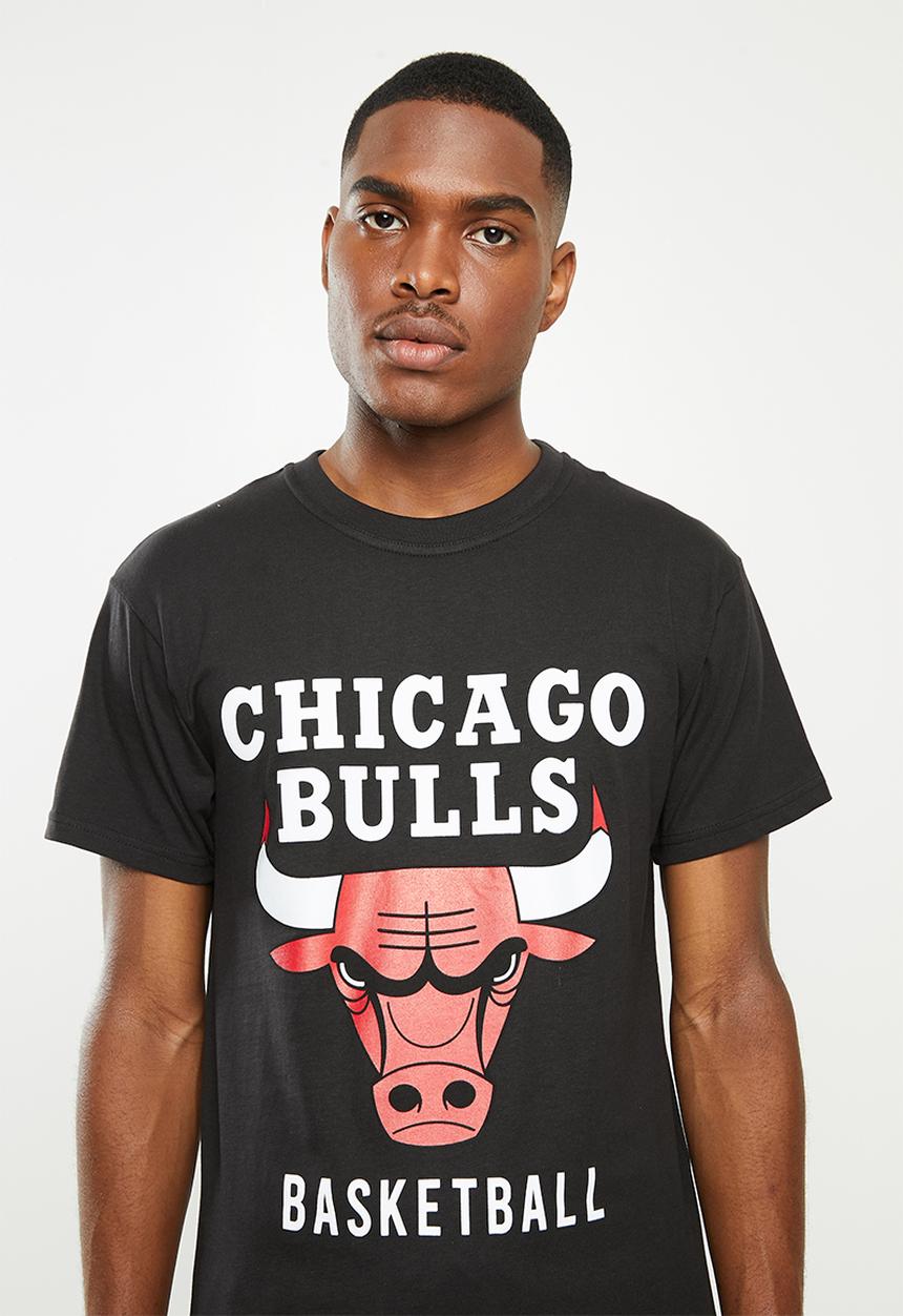 NBA - Icon bull straight hem printed T-shirt - black
