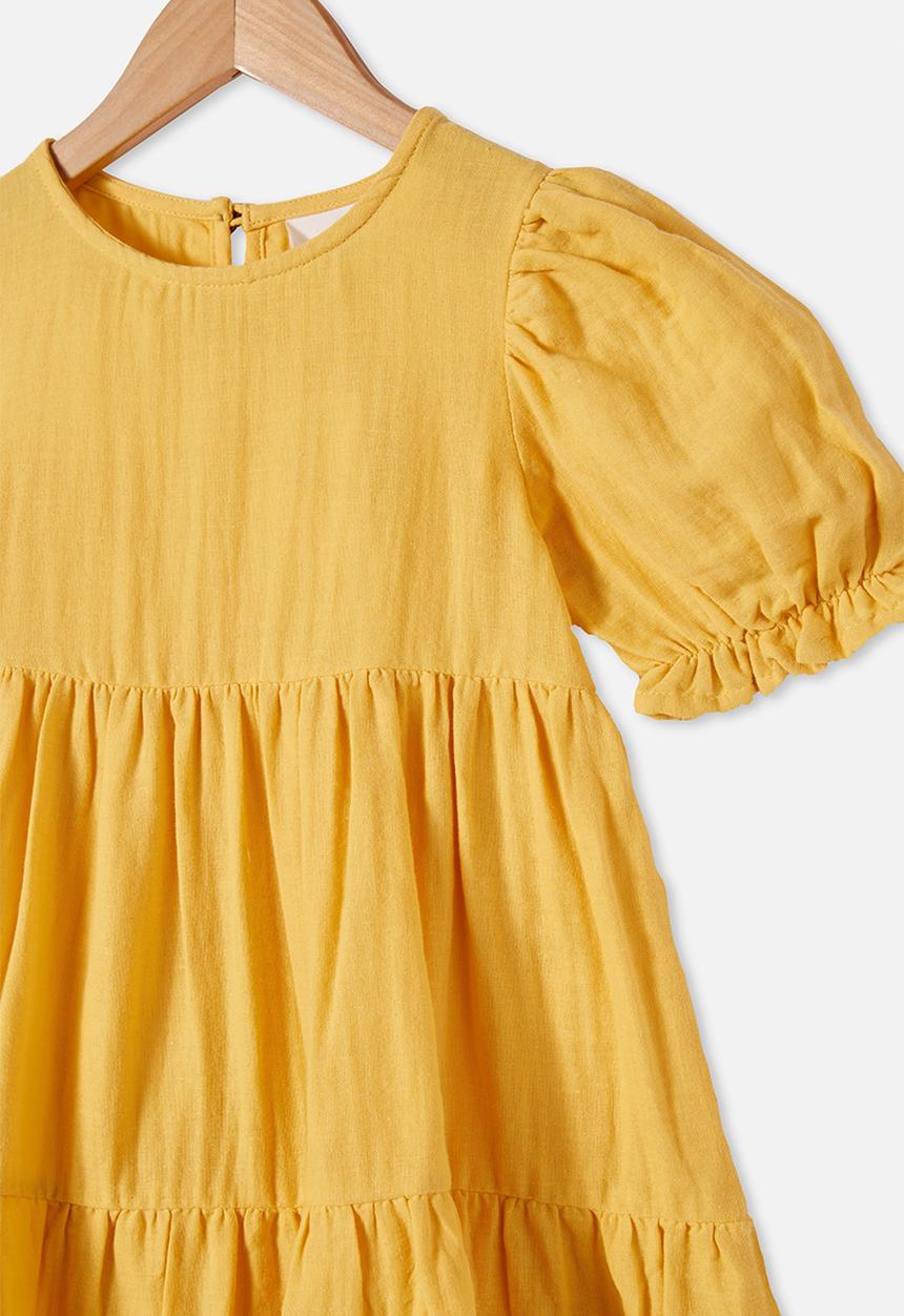 Cotton On - Joy short sleeve dress - yellow