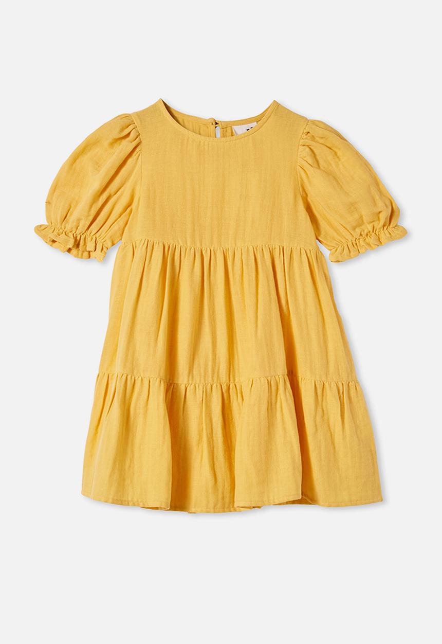 Cotton On - Joy short sleeve dress - yellow