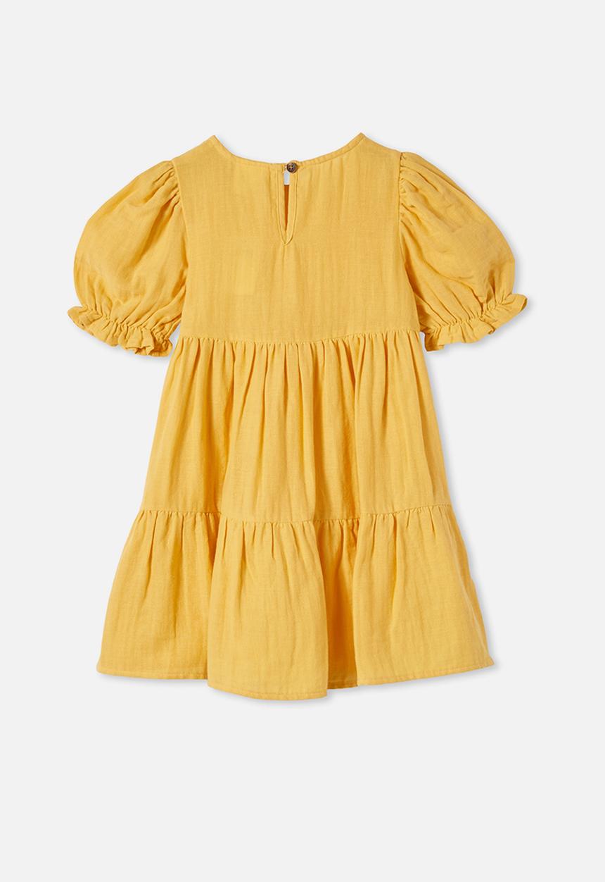 Cotton On - Joy short sleeve dress - yellow