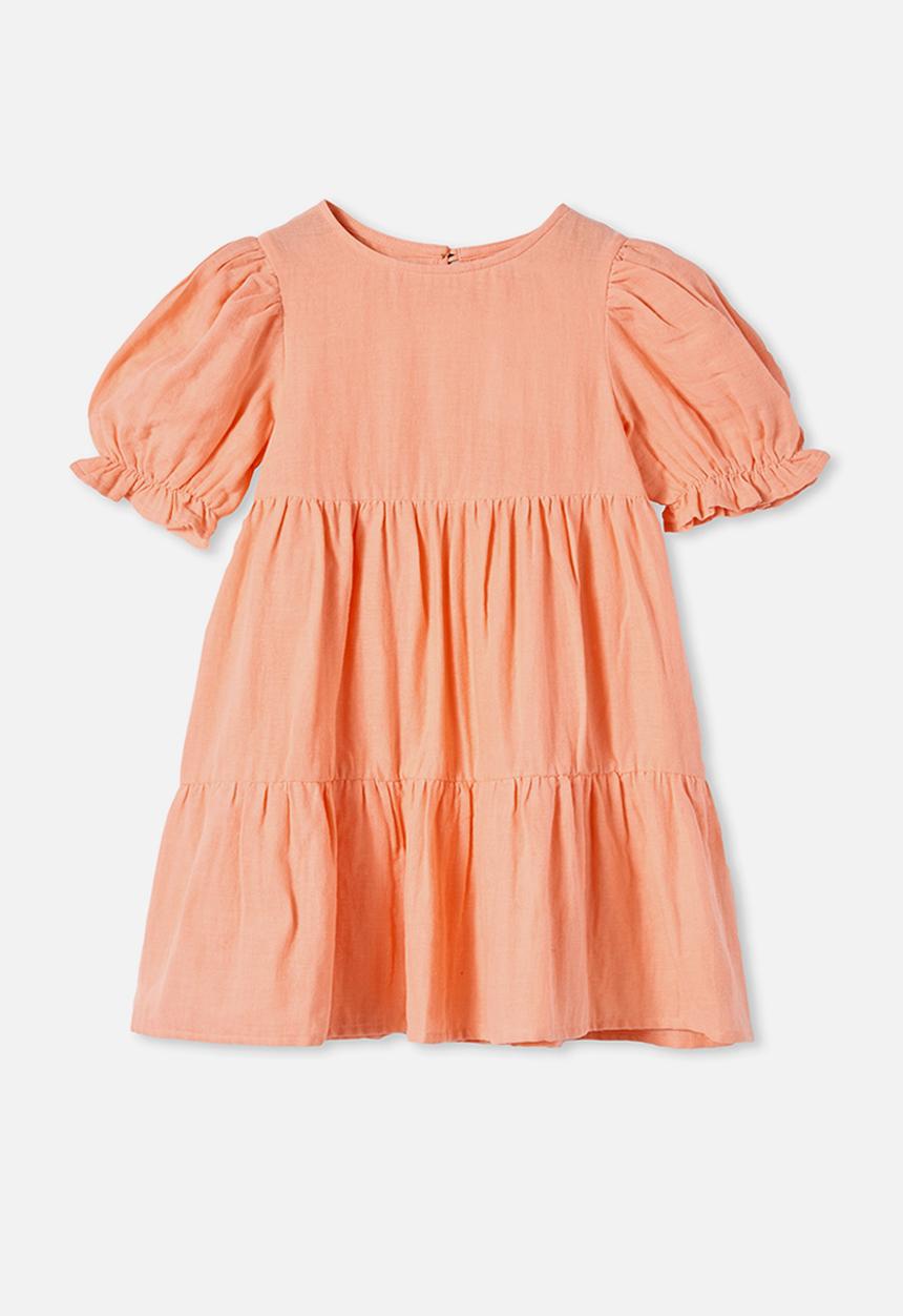 Cotton On - Joy short sleeve dress - orange