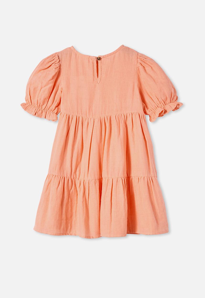 Cotton On - Joy short sleeve dress - orange