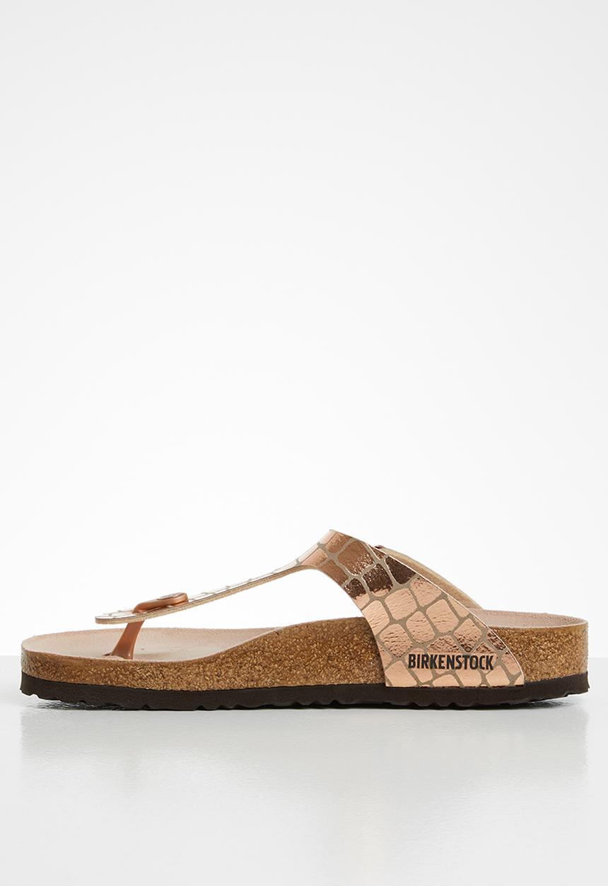 Birkenstock - Gizeh gator gleam microfiber regular - copper