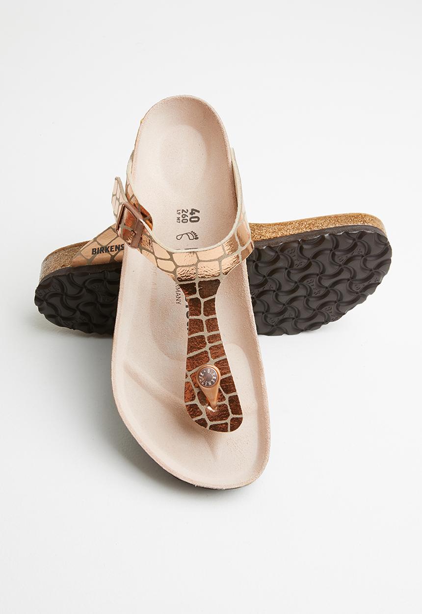 Birkenstock - Gizeh gator gleam microfiber regular - copper