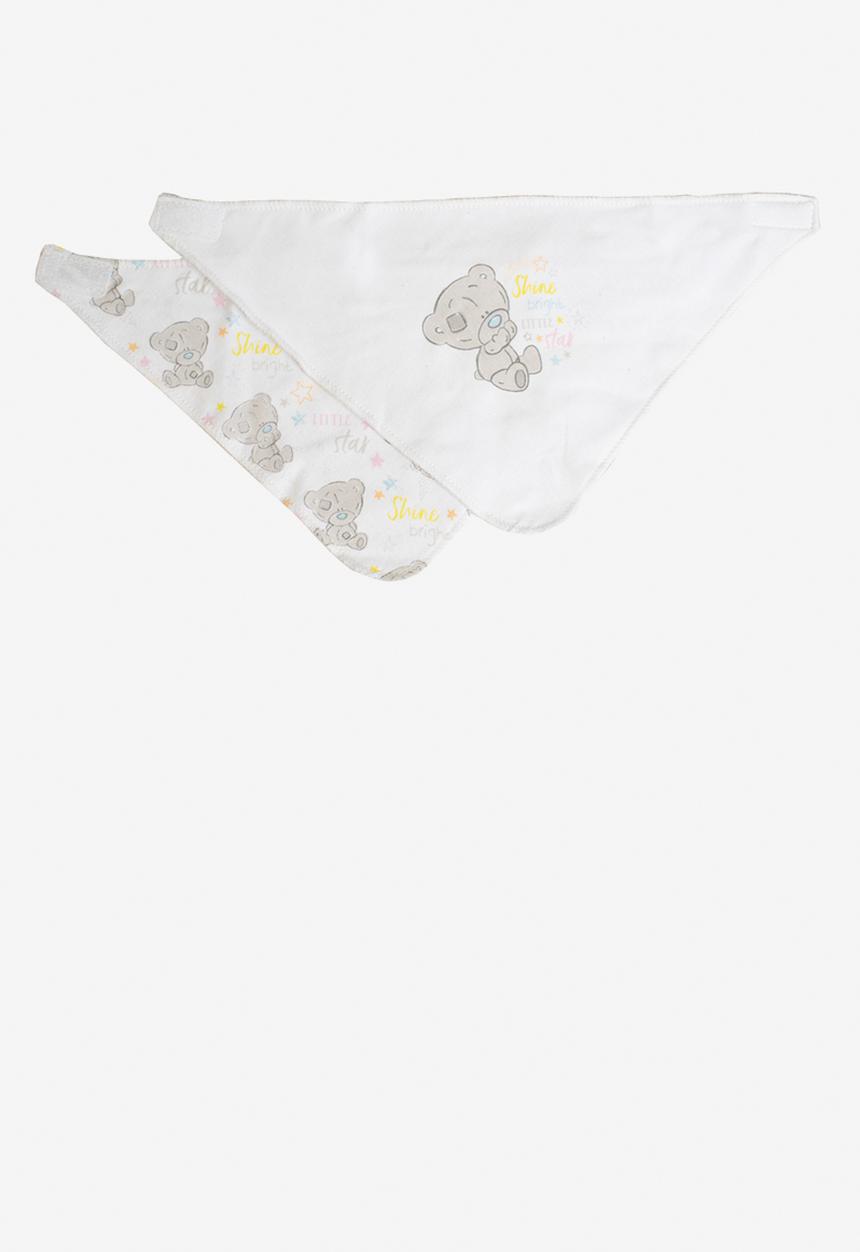Character Group - Tiny tatty teddy 2 pack bandana bib - white