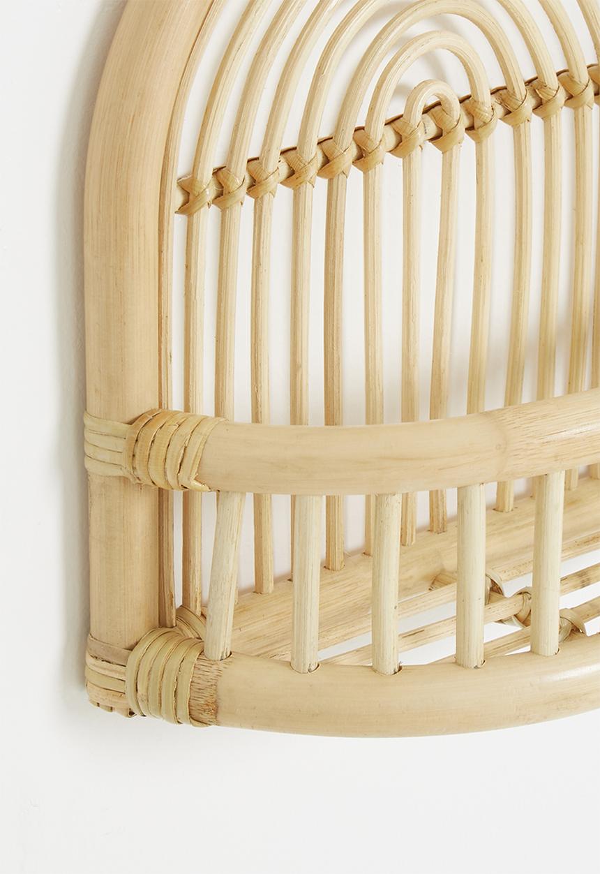 Sixth Floor - Luna rattan wall shelf - natural