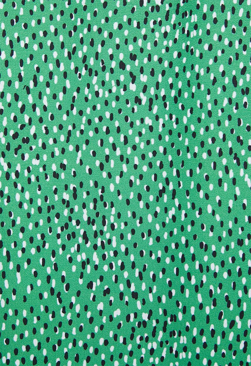 edit - Mandarin tie sleeveless shell - green