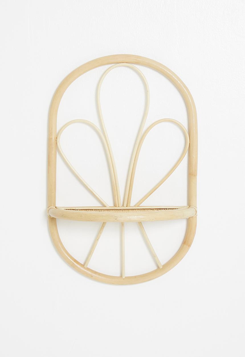 Sixth Floor - Daisy rattan wall shelf - natural