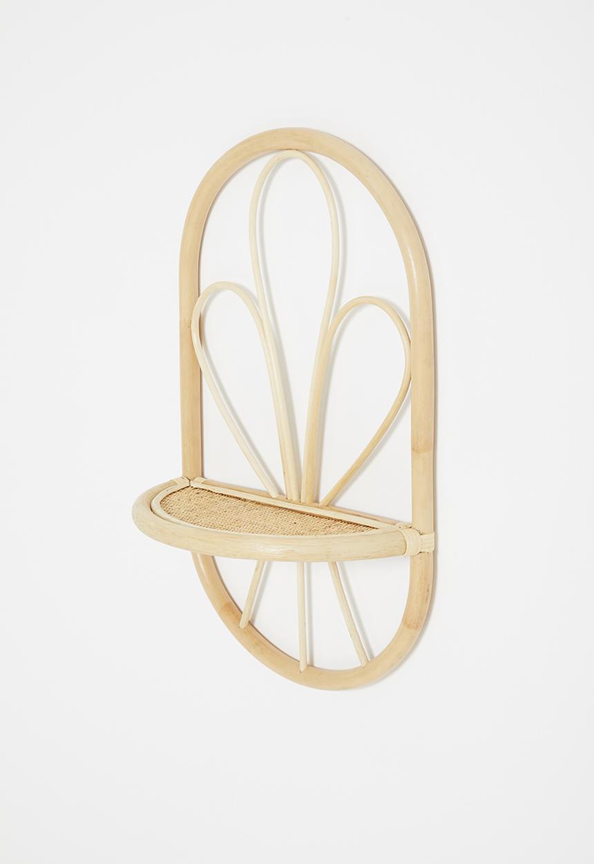 Sixth Floor - Daisy rattan wall shelf - natural