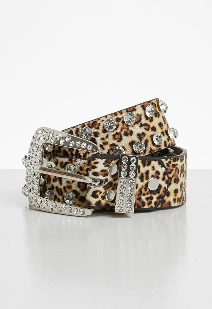 SISSY BOY - Balo: bling animal print belt  - brown 