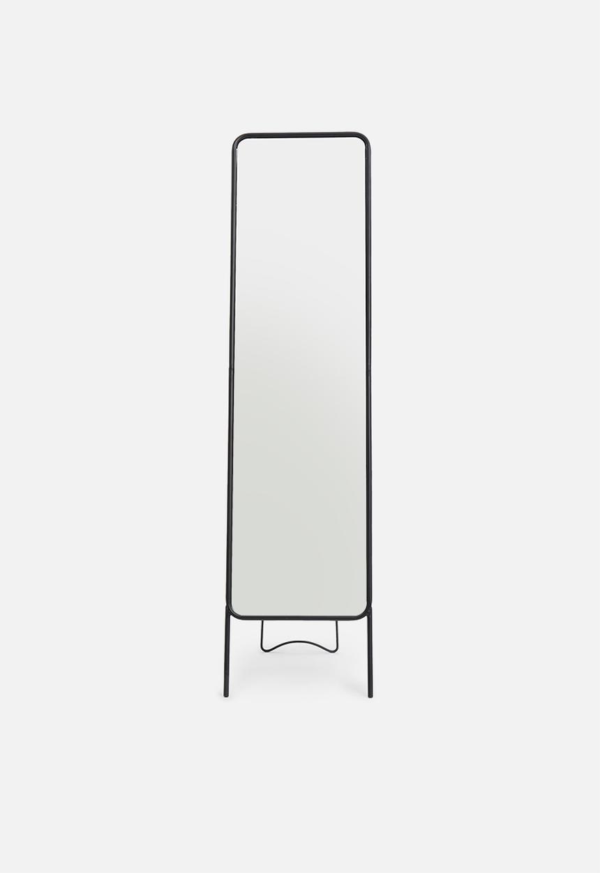 H&S - Metal frame standing mirror - black